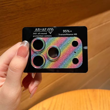 iPhone18Pro/18ProMax キラキラカメラ保護カバー iPhone17ProMax/17Pro ラメ入り レンズ保護フイルム  高品質 耐久性耐衝撃 [M6731]