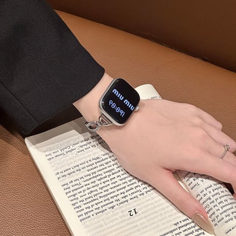 エレガント AppleWatchバンド ダイヤデコ AppleWatchベルト Series 11/10/9/8 SE3/2  Ultra3/2/1 メタリック 高級感たっぷり[M6595]