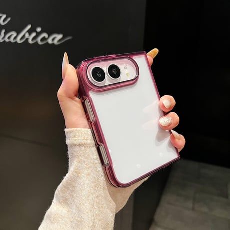 iPhone Duoケース 黄ばみにくい 高透明 カラーフレーム クリアケース 薄型軽量 着脱簡単[M6831]