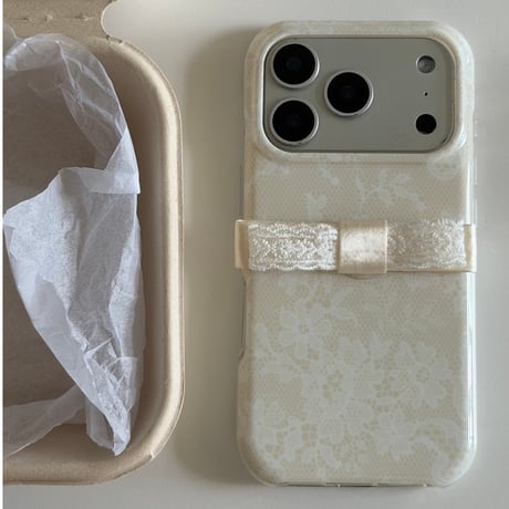 レースリボン iPhone17Pro/17ケース 甘め iPhone16Pro/15ProMaxケース おしゃれ かわいい[M6653]
