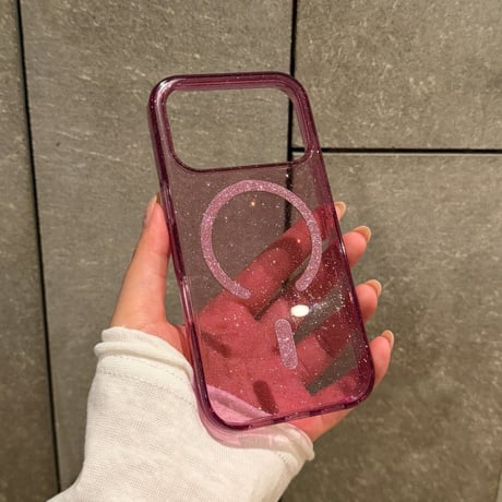キラキラ iPhone18Pro/18ProMaxケース  MagSafe対応 iPhone17/16Pro/15カバー 光るラメ 黄ばまない 軽量 [M5673]