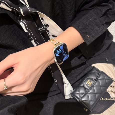 上品ダイヤとメタル AppleWatchバンド 美しい AppleWatchベルト Series 11/10/9/8 SE3/2  Ultra3/2/1  高級感たっぷり[M6556]