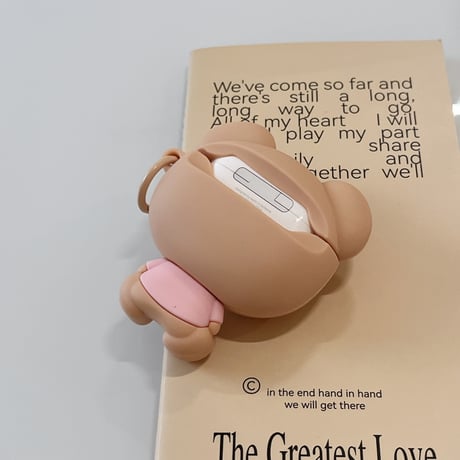 キュート熊さん Airpods Pro3ケース 充電口保護 Airpods 4/3カバー  AirpodsPro2/1  丈夫 プレゼントにおすすめ [M6647]