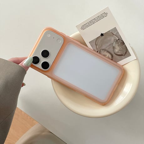 カラフルフレーム iPhone18pro/18proMaxケース マットクリア  iPhone17Pro/16/15シリーズ くすみカラー 着脱簡単[M6874]
