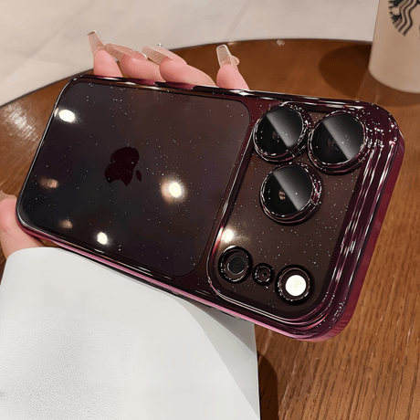 キラキラ iPhone18pro/17promaxケース きらめくラメ入り 透明アイフォン16/15pro/13/12カバー メッキ カメラ保護 軽量丈夫[M3564]