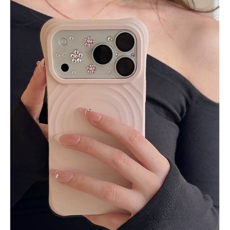 ダイヤ花 カメラ保護カバー iPhone17Pro iPhone17ProMax レンズフィルム  キラキラ  おしゃれ  頑丈 きれい [M6690]
