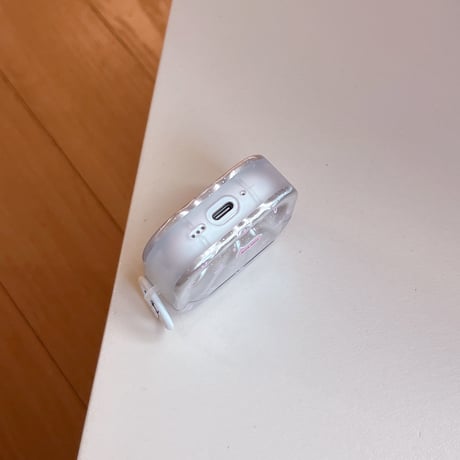 Airpods 5ケース オーロラクリア リボン柄 Airpodspro3/2/カバー 大人可愛い Airpods4/3  ラメ入り・リング付き[M6842]