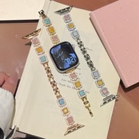 宝石 AppleWatchバンド ダイヤ メタル AppleWatchベルト Series 11/10/9/8 SE3/2  Ultra3/2/1 高級感高品質 上品[M6561]