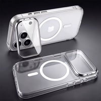 カメラカバー一体型スタンド iPhone18pro/18proMaxケース 全面保護 Magsafe対応 iPhone17Pro/16/15シリーズ 高透明高品質[M6739]