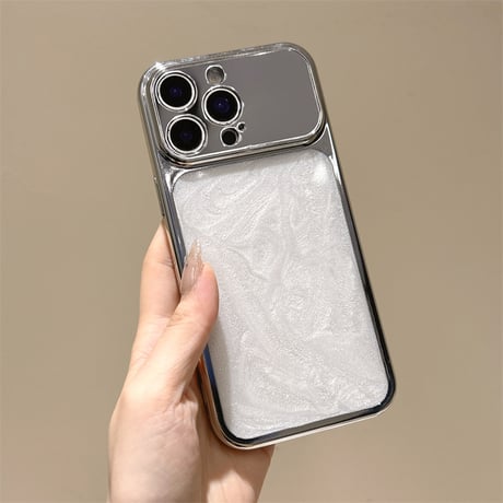 メッキミラー iPhone17Pro/7ケース ラメ入り iPhone16ProMax/15Pro/14ケース キラキラ 便利[M6552]