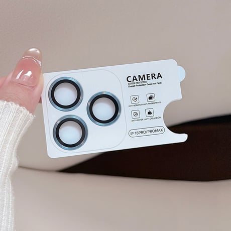 iPhone18Pro/18ProMax カメラレンズカバー レンズリング アルミ合金 独立型 カメラフィルム 高透過率 耐衝撃 傷防止 指紋防止 高級感[M6781]