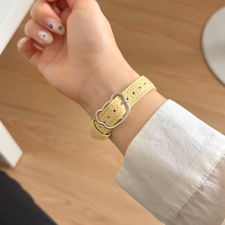 メタル熊ちゃん留め具  AppleWatchバンド レザー製 AppleWatchベルト Series 11/10/9/8 SE3/2  Ultra3/2/1 高級感高品質[M6637]