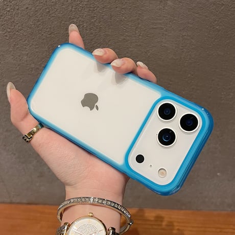 iPhone18Pro/18ProMaxケース 軽量薄型 iPhone17/ iPhone16Pro/15ProMax/14カバー  シンプル風 カラーフレーム [M6641]