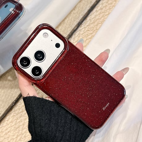 グリッターラメ iPhone18Pro/18ProMaxケース キラキラ感クリア iPhone17Pro/16ProMaxカバー 大人可愛い [M6835]