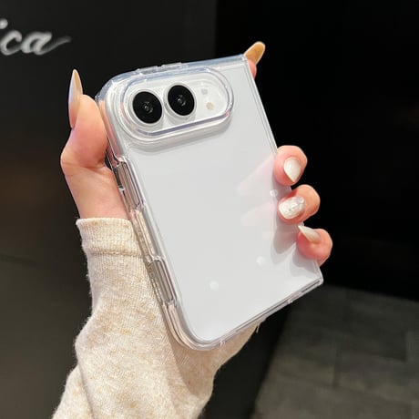 iPhone Duoケース 黄ばみにくい 高透明 カラーフレーム クリアケース 薄型軽量 着脱簡単[M6831]