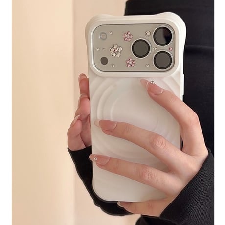 ダイヤ花 カメラ保護カバー iPhone17Pro iPhone17ProMax レンズフィルム  キラキラ  おしゃれ  頑丈 きれい [M6690]