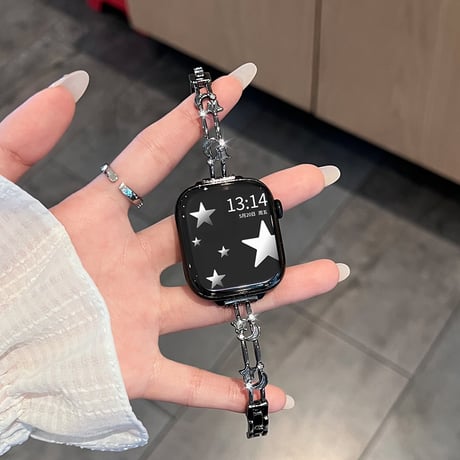 星と月 AppleWatchバンド 高級感たっぷり AppleWatchベルト Series 11/10/9/8 SE3/2  Ultra3/2/1 高品質 頑丈 人気品[M6649]