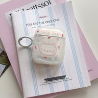 ネコちゃん Airpods Pro3ケース キュート Airpods4/3カバー pro2/pro1 うねうね リング/キーホルダー[M6567]