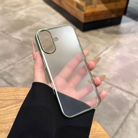 ラベンダー/ミストブルー/セージ iPhone17ケース マット仕上げ 極薄 軽量 メタリック すりガラス調 耐衝撃 [M6730]