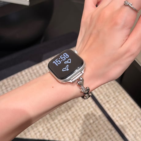 ハートダイヤ AppleWatchバンド 上品 エレガント AppleWatchベルト Series 11/10/9/8 SE3/2  Ultra3/2/1 高級感高品質[M6698]