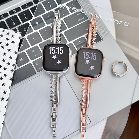メタル星 AppleWatchバンド シック AppleWatchベルト Series 11/10/9/8 SE3/2  Ultra3/2/1 高級感高品質 上品[M6581]