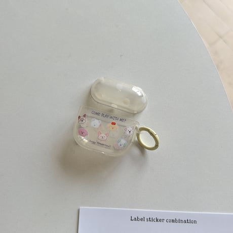 ワンちゃん Airpods Pro3ケース 韓国風 Airpods4/3カバー pro2/pro1 リング/キーホルダー かわいい[M6606]