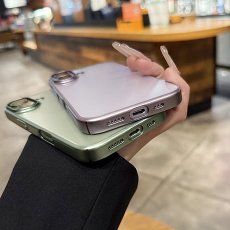 ラベンダー/ミストブルー/セージ iPhone17ケース マット仕上げ 極薄 軽量 メタリック すりガラス調 耐衝撃 [M6730]