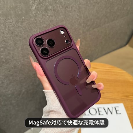 高透明MagSafe対応 iPhone18Pro/18ProMaxケース クリア 着脱簡単 ソフトフレーム×ハードバック  カメラボタン保護 [M6792]