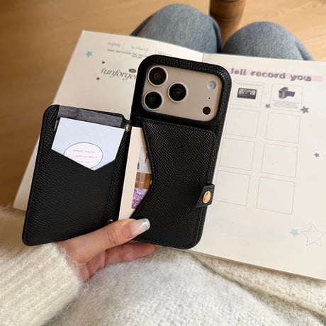 カード収納付き 2WAYショルダー iPhone18Pro/17ケース レザー製 iPhone16Pro/15proケース 便利グッズ 耐衝撃[M6727]