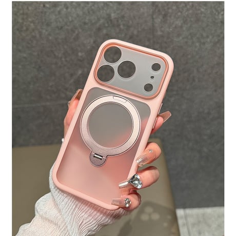 指紋防止黄ばまない iPhone17ProMax/17ケース MagSafe対応 360度回転リングスタンド iPhone17Pro/Airカバー 耐衝撃 高品質 [M6571]