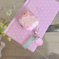 モモ Airpods Pro3ケース 韓国風 Airpods4/3カバー pro2/pro1 リング/キーホルダー ピンク[M6607]