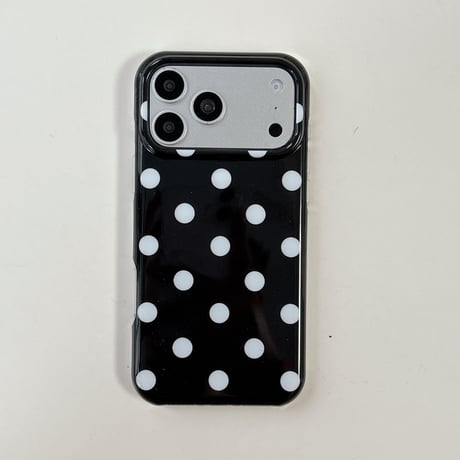 水玉模様 MagSafe対応iPhone17Pro/17ケース 韓国っぽ iPhone16Pro/15ProMaxケース 可愛い 甘めコーデ [M6588]