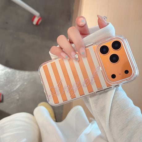 ダイヤAngel iPhone17Pro/17ケース 縞模様 iPhone16Pro/15Pro/14ケース シンプル シック 丈夫[M6575]