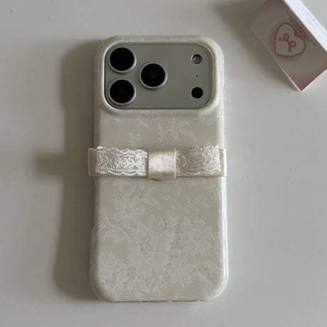 レースリボン iPhone17Pro/17ケース 甘め iPhone16Pro/15ProMaxケース おしゃれ かわいい[M6653]