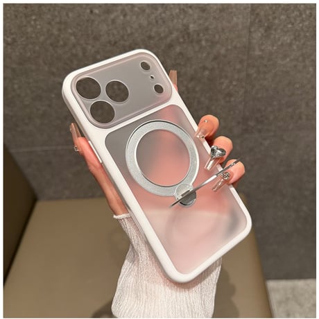 指紋防止黄ばまない iPhone17ProMax/17ケース MagSafe対応 360度回転リングスタンド iPhone17Pro/Airカバー 耐衝撃 高品質 [M6571]