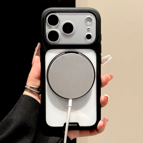 iPhone18Pro/18ProMaxケース  滑り止め加工 カメラコントロール保護カバー付 MagSafeリングスタンド 耐衝撃 [M6750]