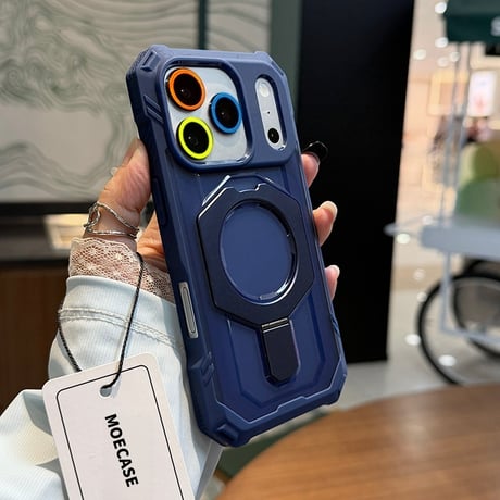 iPhone18ProMax/18Proケース 耐衝撃米軍MIL規格準拠  MagSafeリングスタンド 指紋防止 17Promax 17 カッコイイ[M6710]