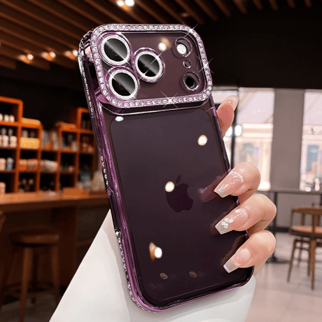【iPhone18Pro対応】ジュエリーデコ iPhone17/16Pro/14/15proケース  キラキラ オシャレ綺麗アイフォン13/12proカバー  カメラレンズフィルム付き [M1537]