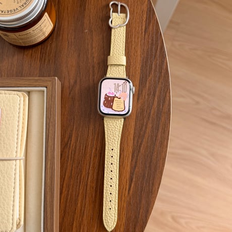 メタル熊ちゃん留め具  AppleWatchバンド レザー製 AppleWatchベルト Series 11/10/9/8 SE3/2  Ultra3/2/1 高級感高品質[M6637]