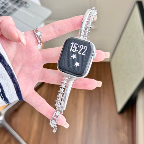 メタル星 AppleWatchバンド シック AppleWatchベルト Series 11/10/9/8 SE3/2  Ultra3/2/1 高級感高品質 上品[M6581]