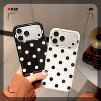水玉模様 MagSafe対応iPhone17Pro/17ケース 韓国っぽ iPhone16Pro/15ProMaxケース 可愛い 甘めコーデ [M6588]