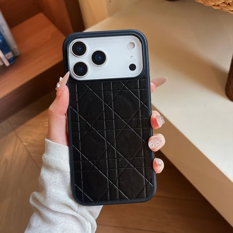 MagSafe対応 iPhone18Pro/17ケース キルティング iPhone16Pro/15ケース レザー調 高品質高級感 [M6728]