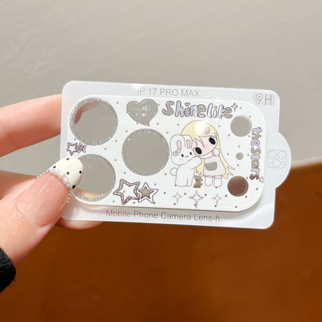可愛い動物柄 カメラ保護カバー  iPhone18Pro/18promax iPhone17pro/17ProMax ガラスレンズフィルム  傷から保護  [M6631]