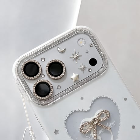iPhone18Pro/18ProMax 星芒 月 星 カメラ保護カバー iPhone17ProMax iPhone17Pro 可愛い 使いやすい[M6818]