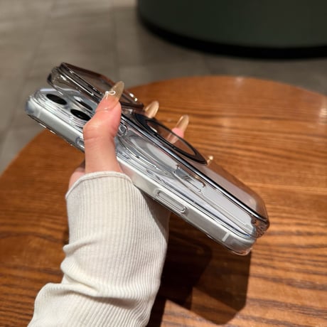 黄ばみにくい高透明 iPhone18Pro/18ProMaxケース 360°回転マグネットリングスタンド iPhone17/16proケース 薄型軽量丈夫 [M6770]