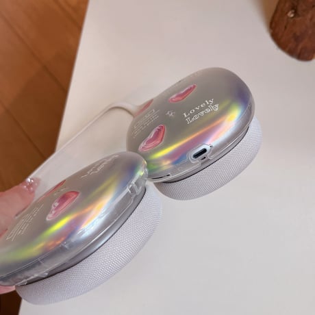オーロラハート AirPodsMaxケース グラデーションカラー エアーポッズ マックス専用カバー 耐衝撃 可愛い ギフトにおすすめ[M6797]