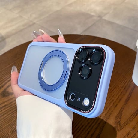 iPhone18ProMax/18Proケース 360°回転スタンド 指紋防止 iPhone17ProMax マグセーフ対応 AIボタン・耐衝撃・カメラ保護[M6708]