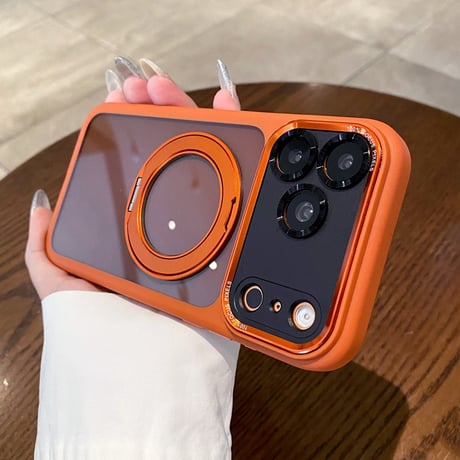 iPhone18Pro/18ProMaxケース プレミアム 360°回転式マグネットスタンド iPhone17/17Pro/17Promaxカバー 耐衝撃多機能[M6704]