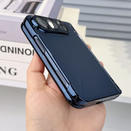 iPhone Duoケース 全面保護 カメラレンズ保護カバー付 MagSafe対応 高級レザー  ヒンジ保護  メッキフレーム  高級感たっぷり [M6889]