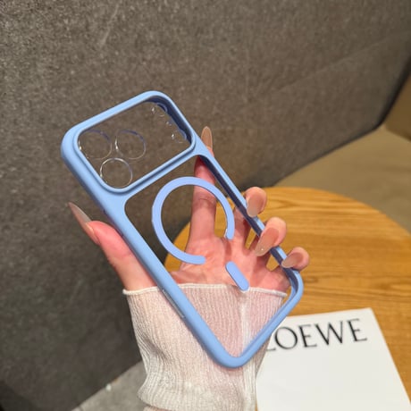 高透明MagSafe対応 iPhone18Pro/18ProMaxケース クリア 着脱簡単 ソフトフレーム×ハードバック  カメラボタン保護 [M6792]